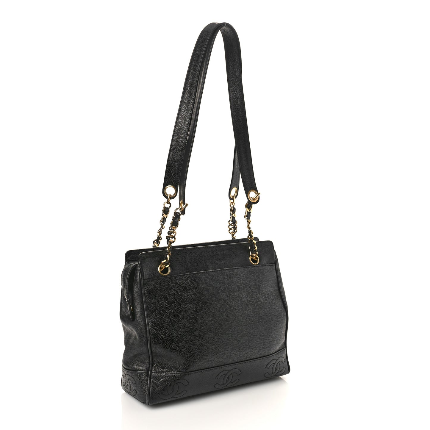 Caviar CC Shoulder Bag Black