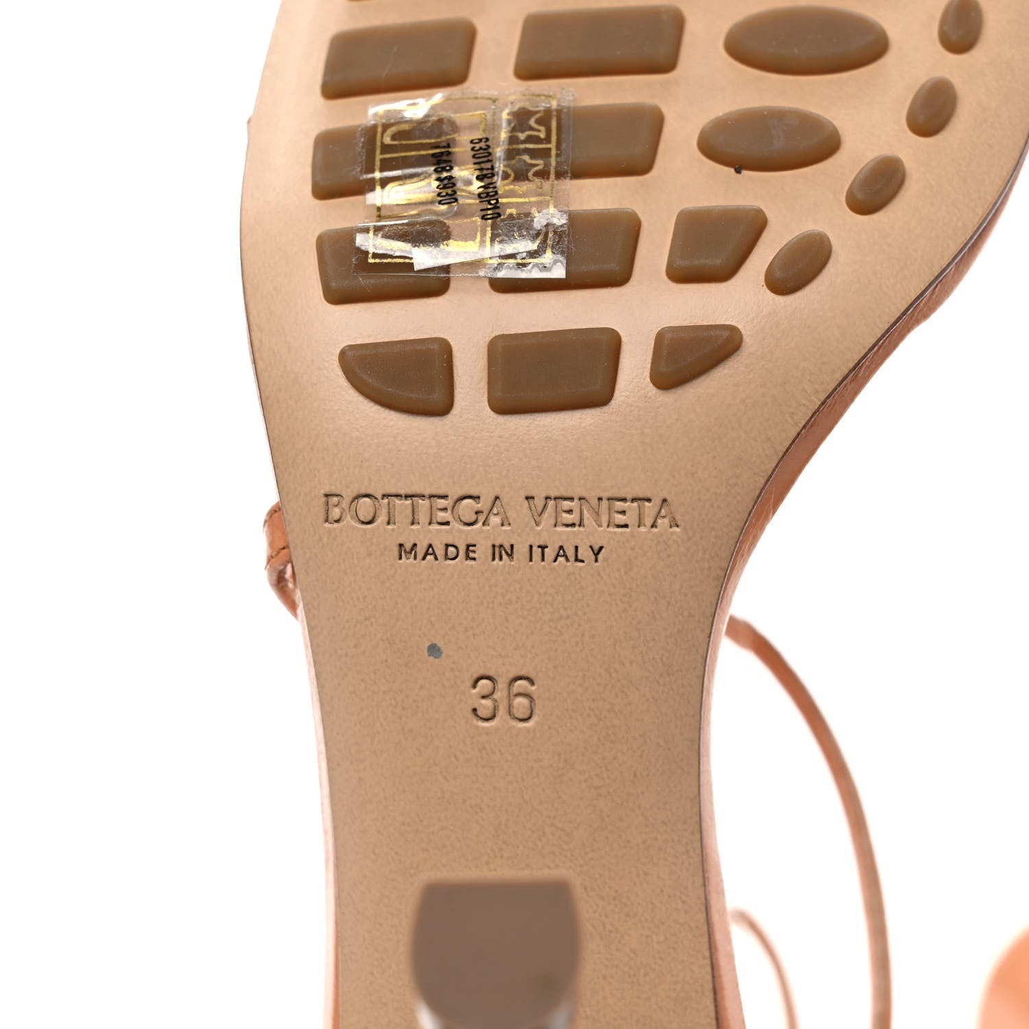 Bottega Veneta Crush Calfskin The Line 90mm Sandals 36 Clay 6 of 7