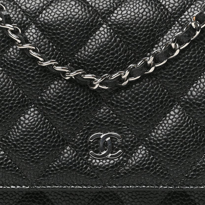 Chanel Caviar Quilted Wallet On Chain WOC Black 9 of 12