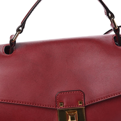 MCM Calfskin Top Handle Satchel Red 12 of 16