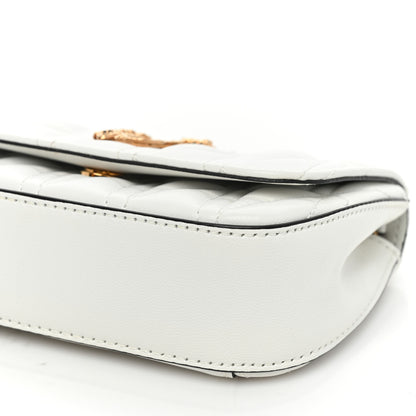Versace Nappa Quilted Virtus Evening Bag White 8 of 8