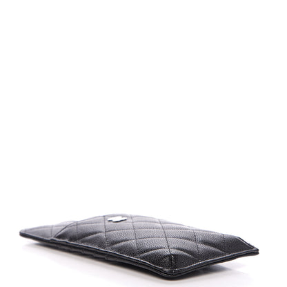 Chanel Caviar Quilted Classic Flat Wallet Pouch Black 3 of 7