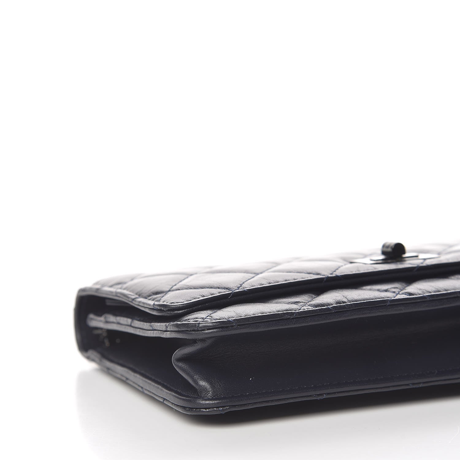 Chanel Aged Calfskin Quilted Reissue Wallet On Chain WOC Navy 9 of 11