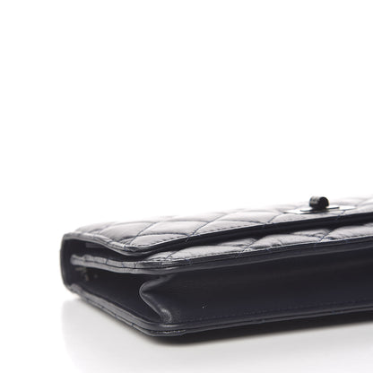 Chanel Aged Calfskin Quilted Reissue Wallet On Chain WOC Navy 9 of 11