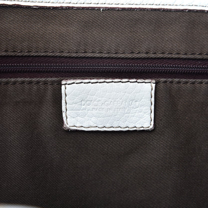 Dolce & Gabbana Canvas Leopard Print Medium Tote White 6 of 8