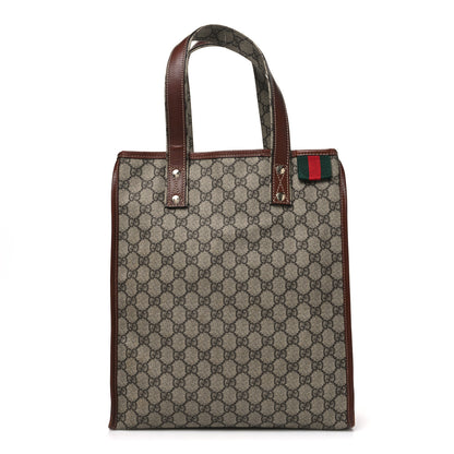 Gucci GG Plus Monogram Small Signature Web Loop Vertical Tote Light Brown 1 of 10