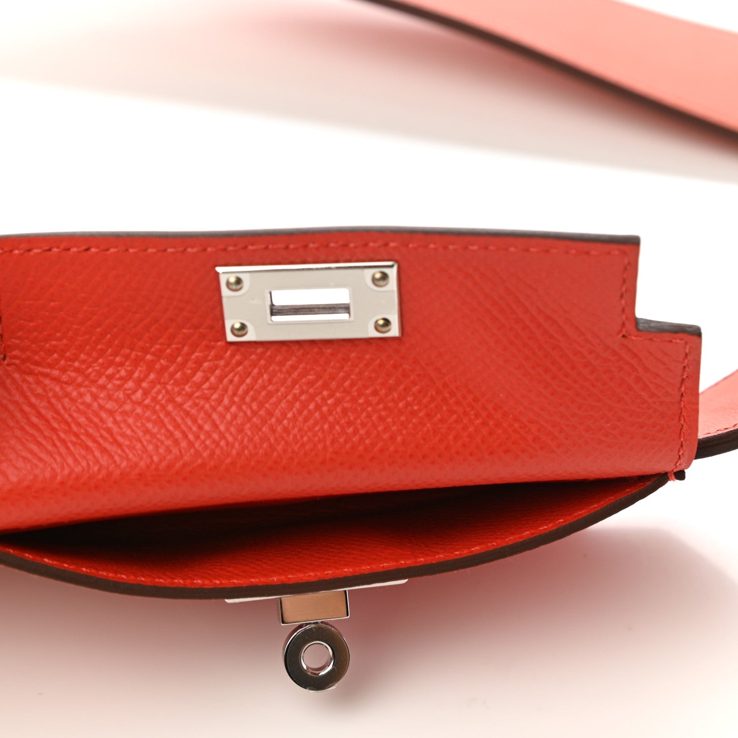 Hermes Swift Epsom Pocket Kelly Shoulder Strap Terre Battue Capucine 3 of 7