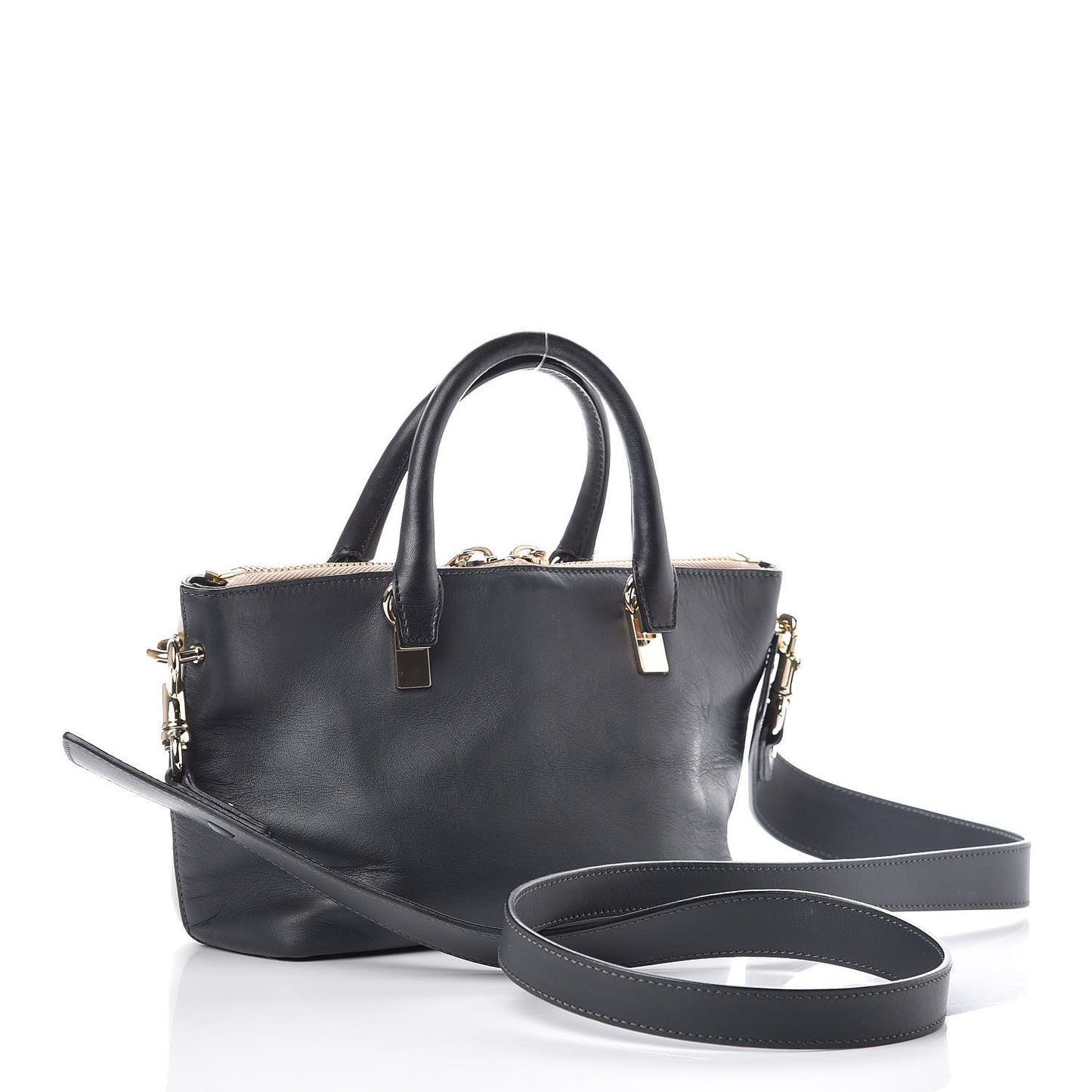 Smooth Calfskin Mini Baylee Tote Black