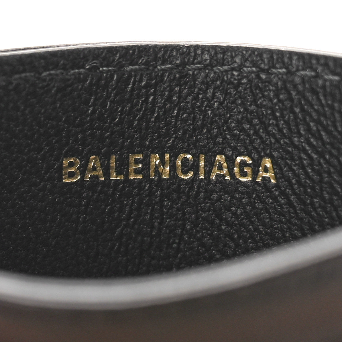 Balenciaga Crushed Calfskin Quilted Crush Card Holder Black 6 of 8