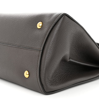 Salvatore Ferragamo Calfskin Medium Margot Top Handle Satchel Flannel 10 of 12