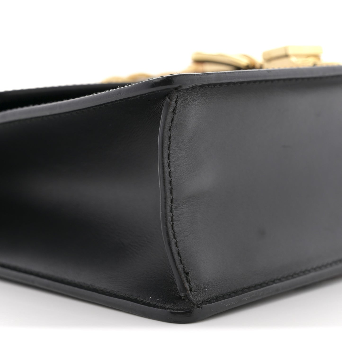 Calfskin Small Sylvie Top Handle Bag Black