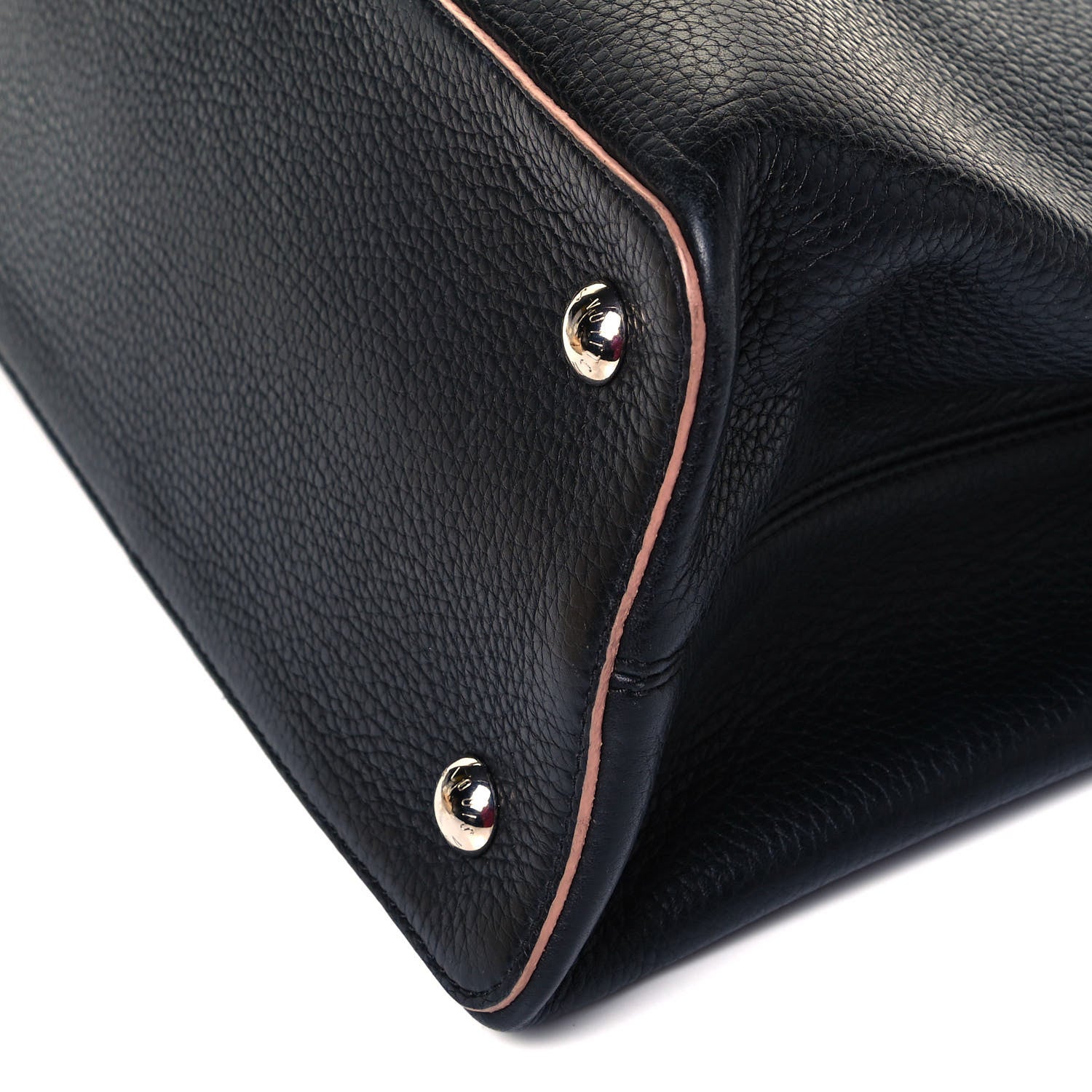 Louis Vuitton Taurillon Capucines MM Black Petale 8 of 15