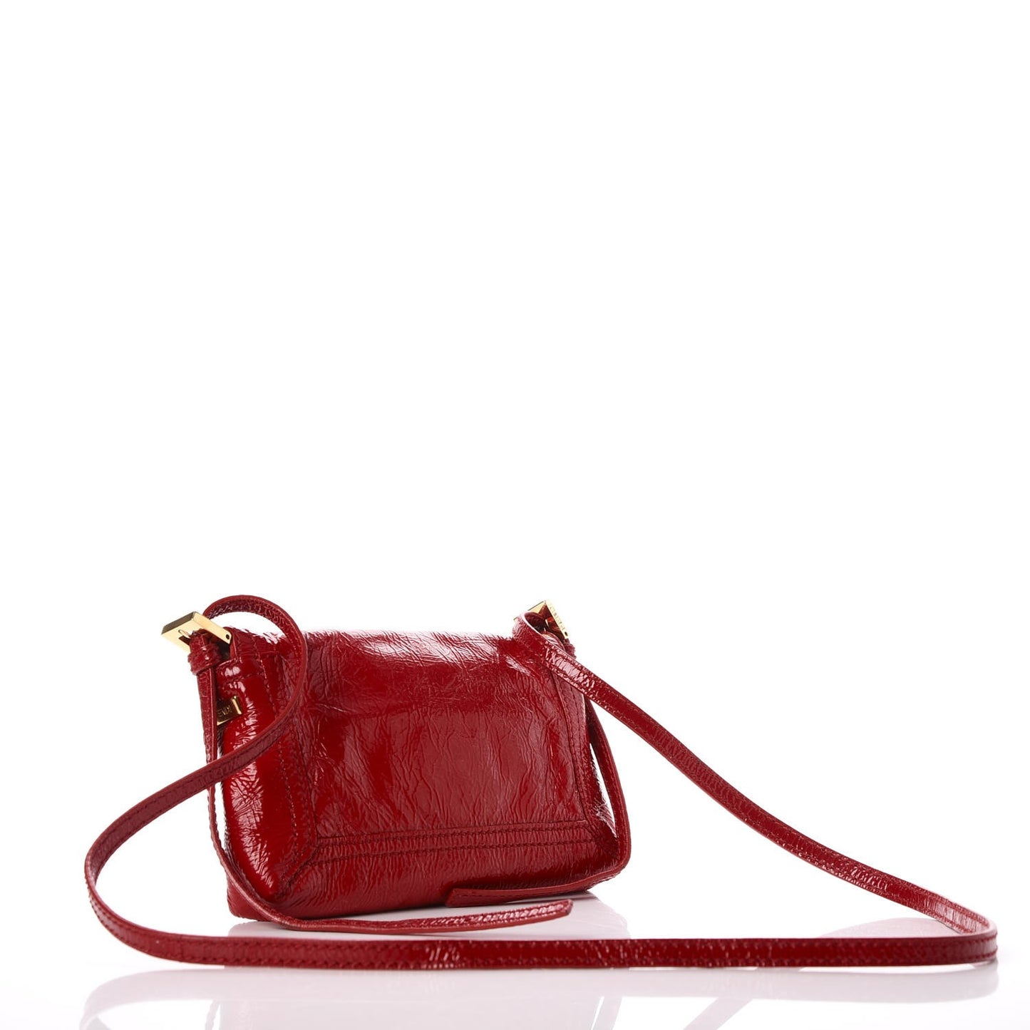 Vitello Naplak Small Convertible Baguette Rosso