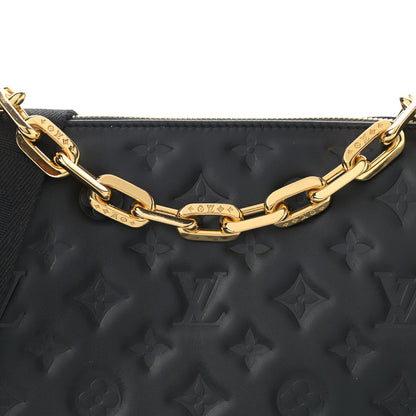 Louis Vuitton Lambskin Embossed Monogram Coussin PM Black 9 of 10