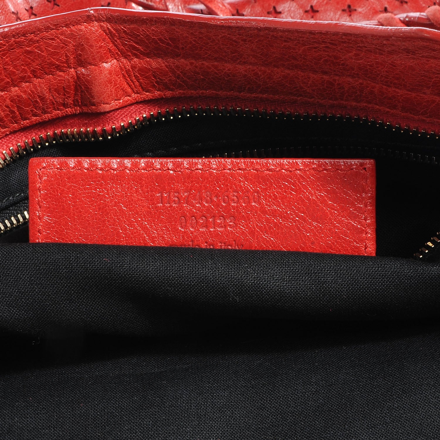 Balenciaga Agneau Cross Perforated City Ruby Red 9 of 38