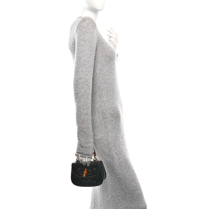 Gucci Patent Mini Bamboo 1947 Top Handle Chain Bag Black 2 of 9