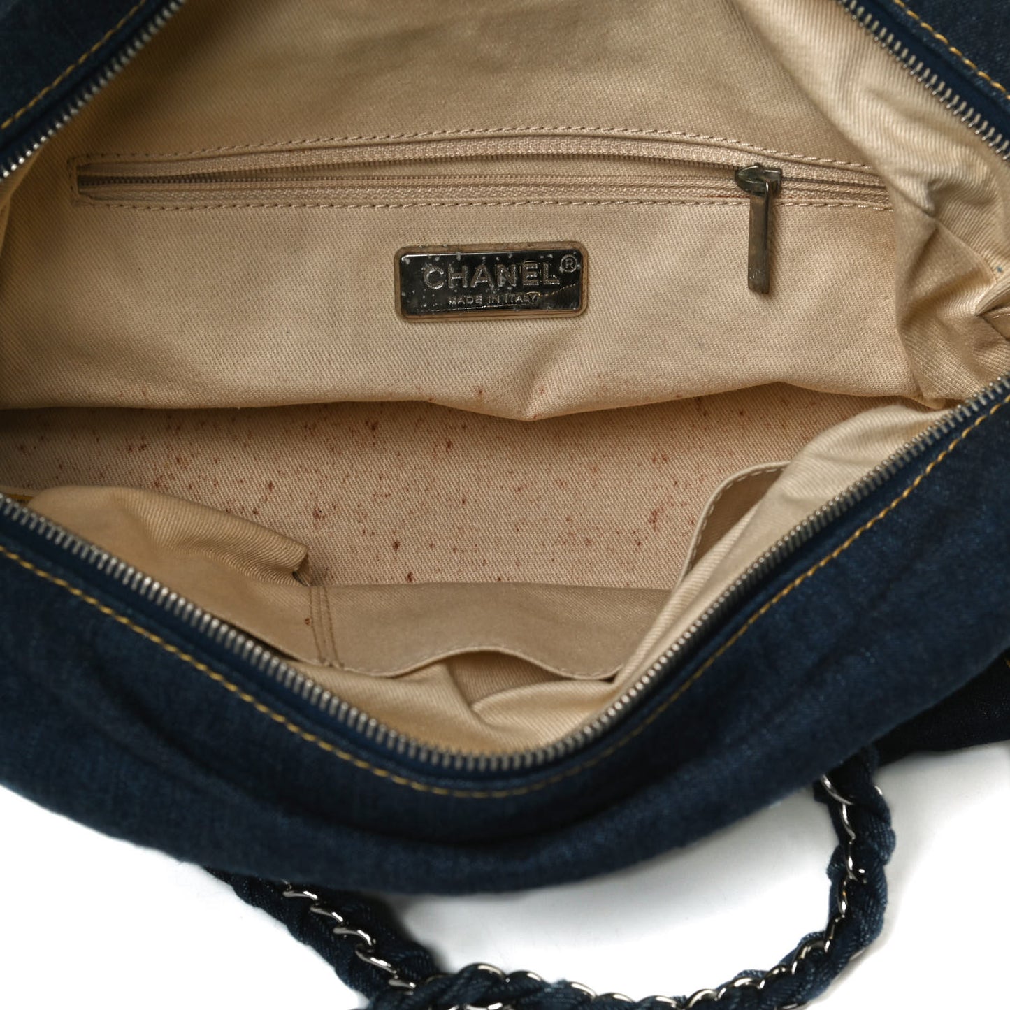 Denim Luxe Ligne Medium Bowler Blue