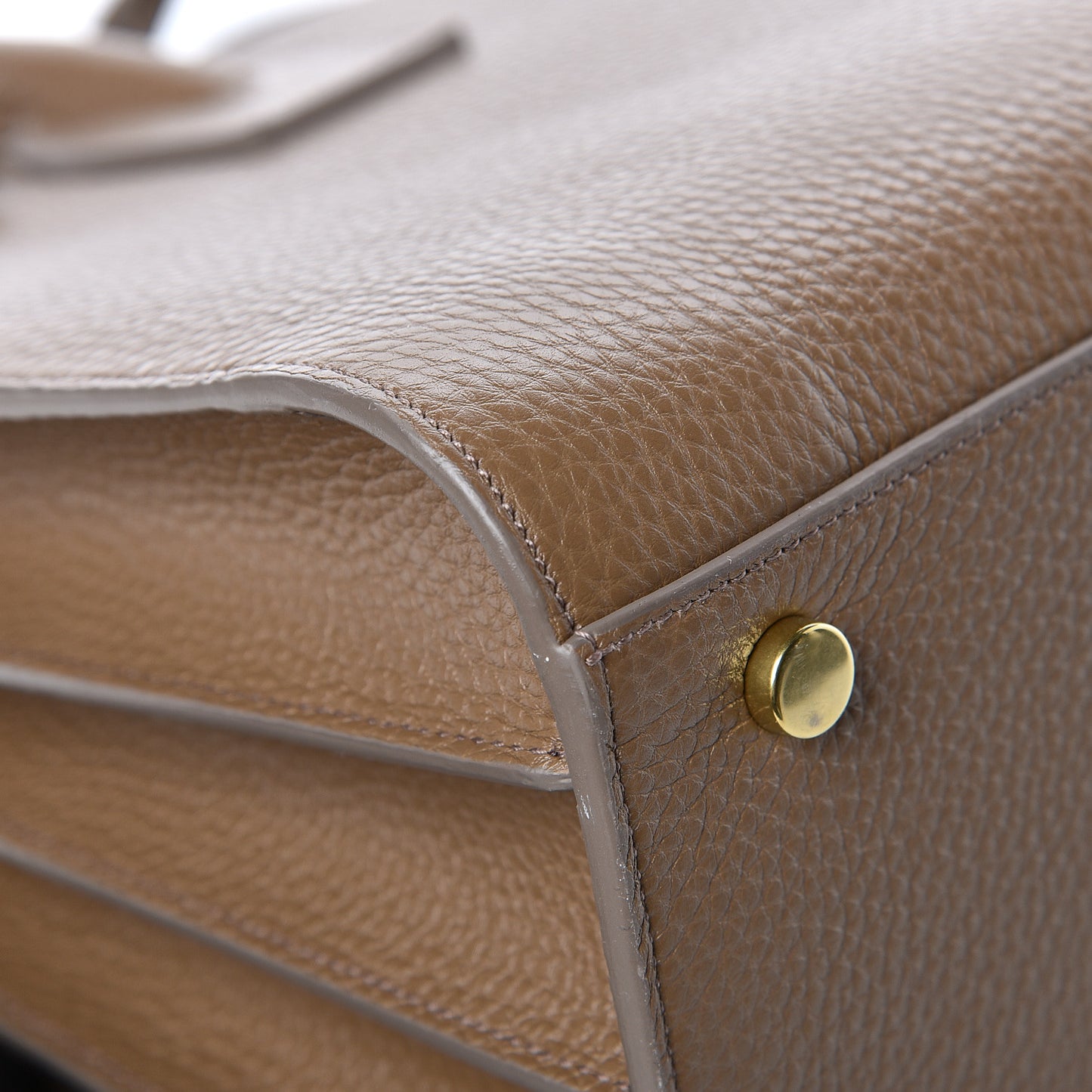 Grained Calfskin Small Sac De Jour Taupe