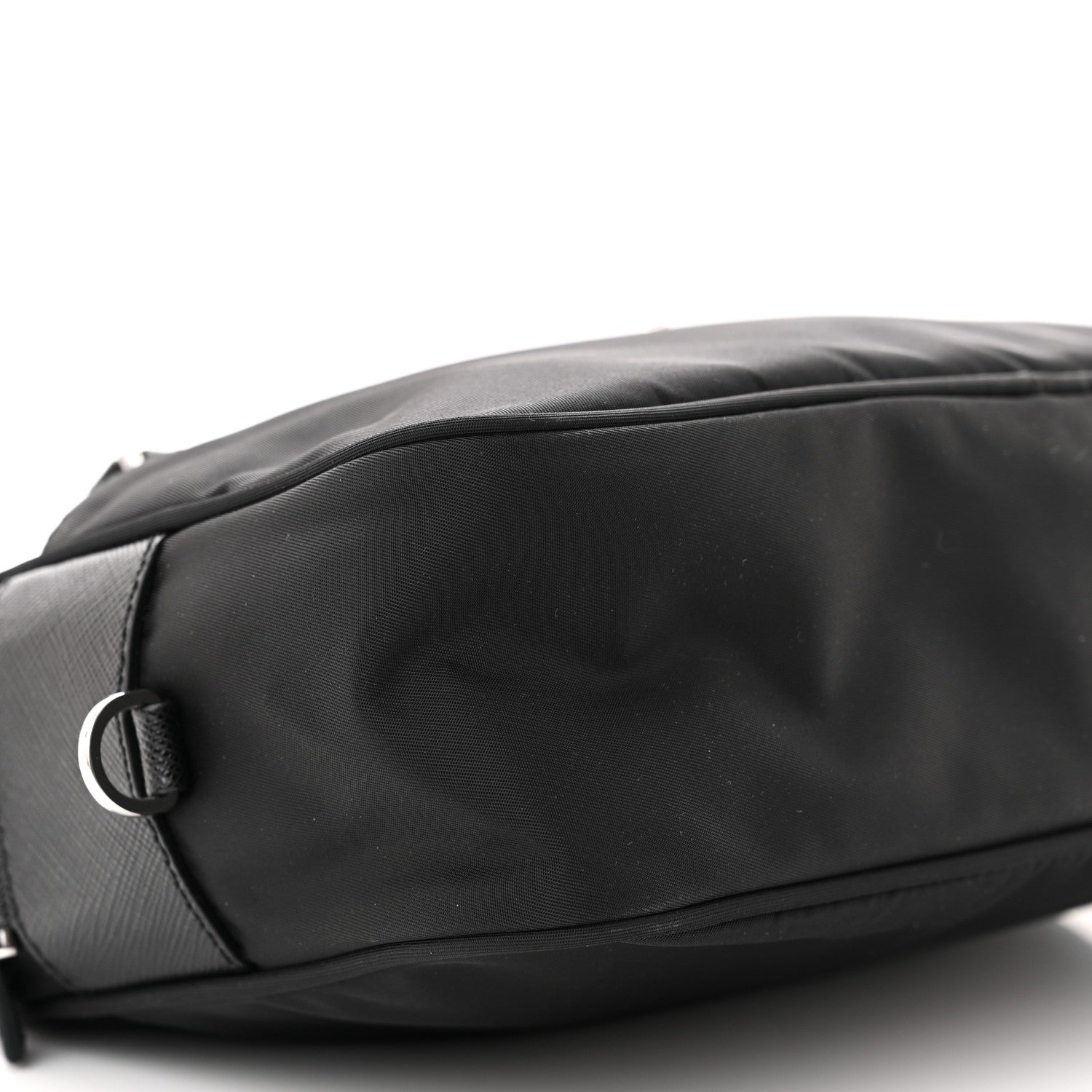 Prada Re-Nylon Vela Saffiano Pocket Double Zip Shoulder Bag Black 9 of 10