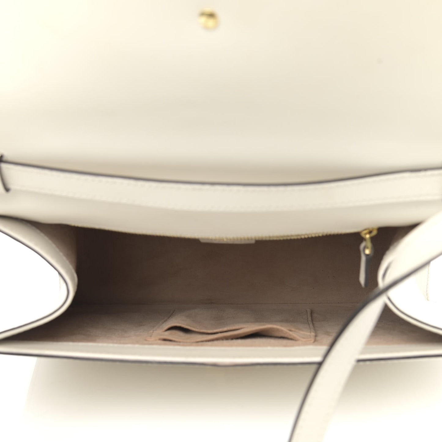 Calfskin Web Medium Sylvie Top Handle Bag White