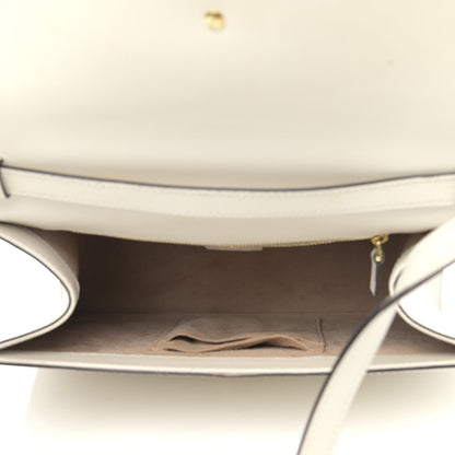 Gucci Calfskin Web Medium Sylvie Top Handle Bag White 5 of 16