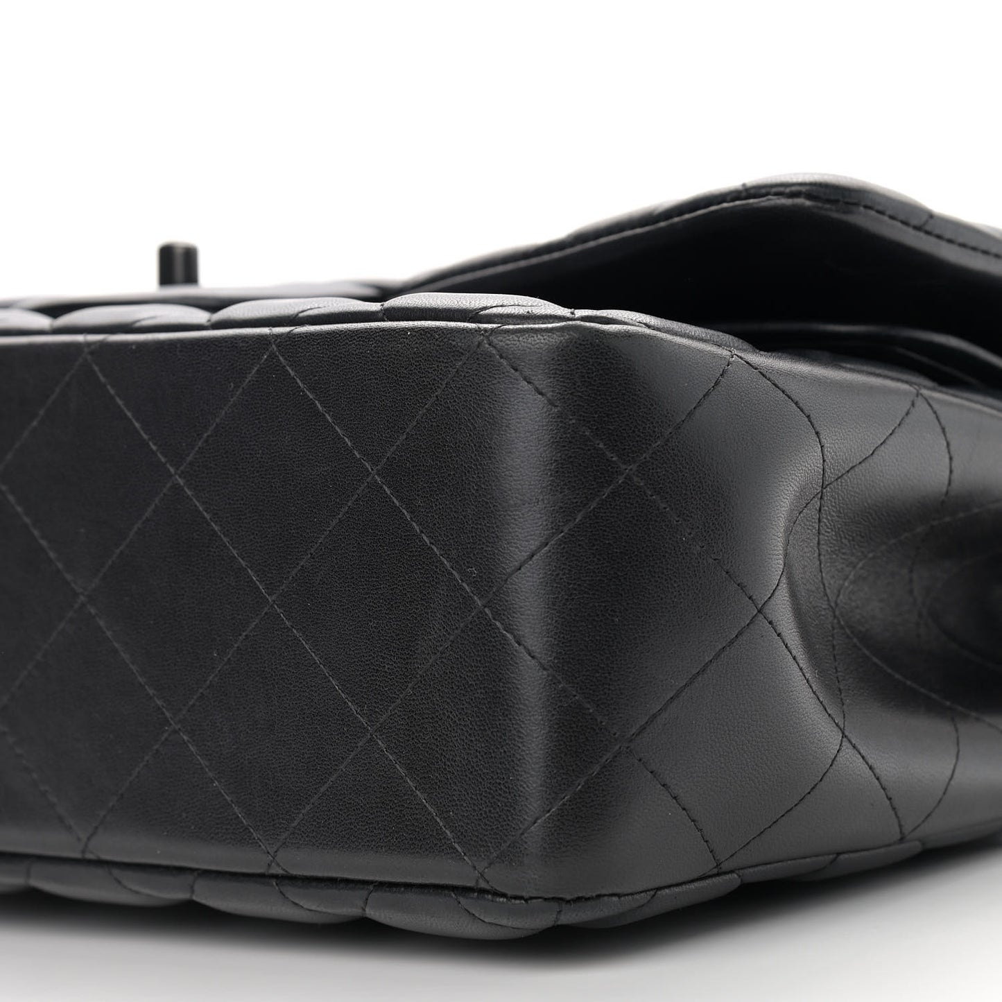 Lambskin Quilted Jumbo Double Flap So Black