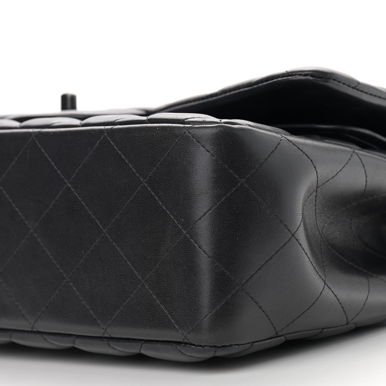 Chanel Lambskin Quilted Jumbo Double Flap So Black 10 of 12
