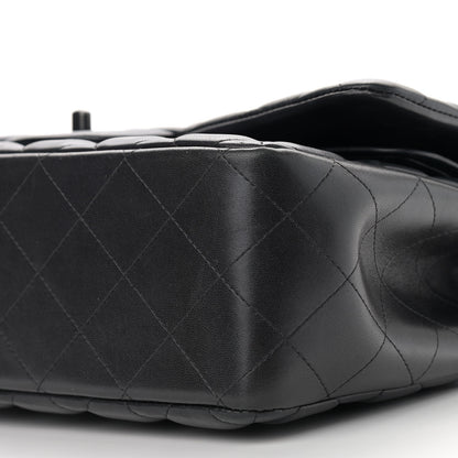 Chanel Lambskin Quilted Jumbo Double Flap So Black 10 of 12