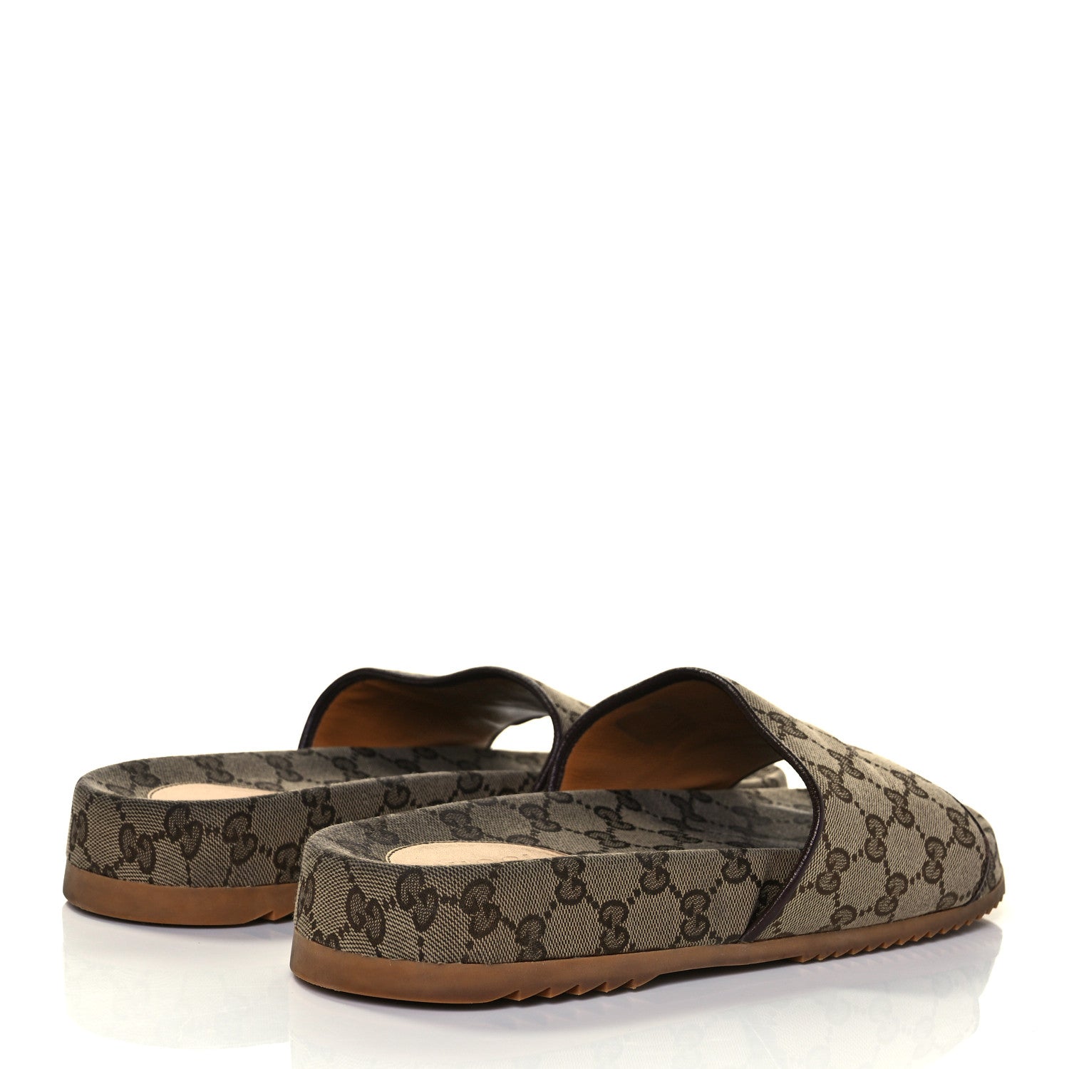 Gucci Canvas GG Monogram Mens Slide Sandals 10 Beige 4 of 9