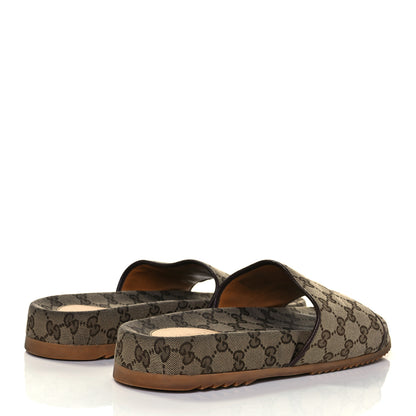 Gucci Canvas GG Monogram Mens Slide Sandals 10 Beige 4 of 9
