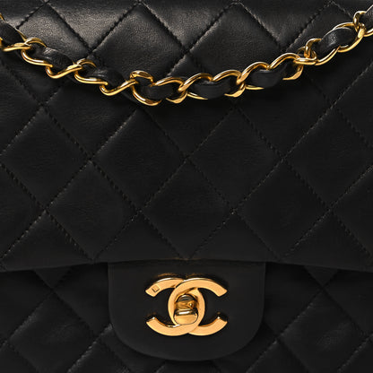 Chanel Lambskin Quilted Medium Double Flap Black 8 of 11