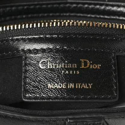 Christian Dior Crinkled Patent Lambskin Studded Saddle Bag With Strap Black 6 of 10