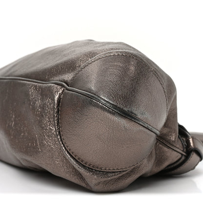 Salvatore Ferragamo Calfskin Marisa Shoulder Bag Bronze 10 of 11
