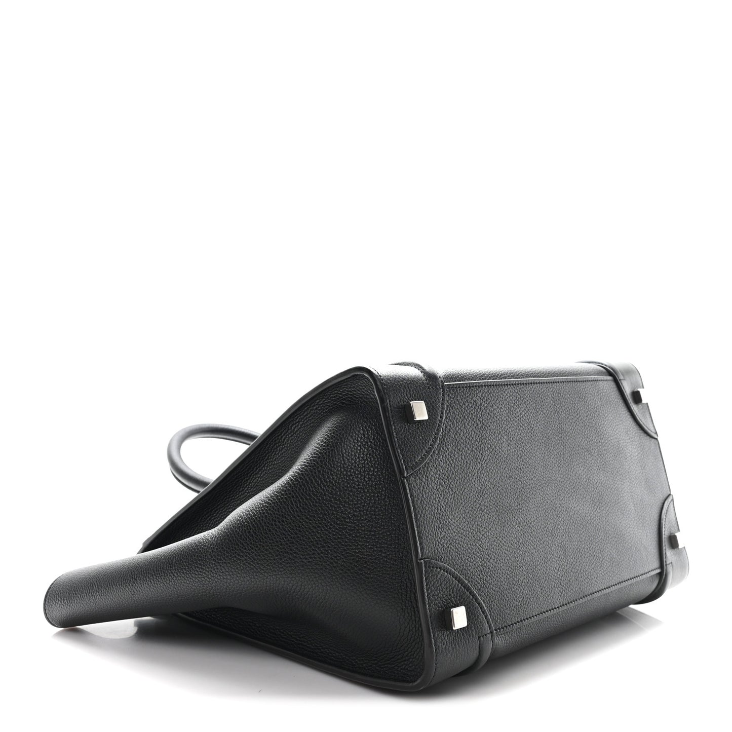 Drummed Calfskin Mini Luggage Black