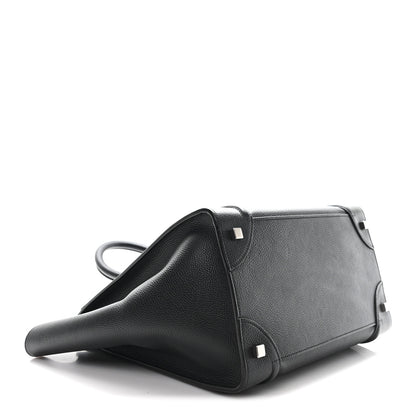 Celine Drummed Calfskin Mini Luggage Black 4 of 10