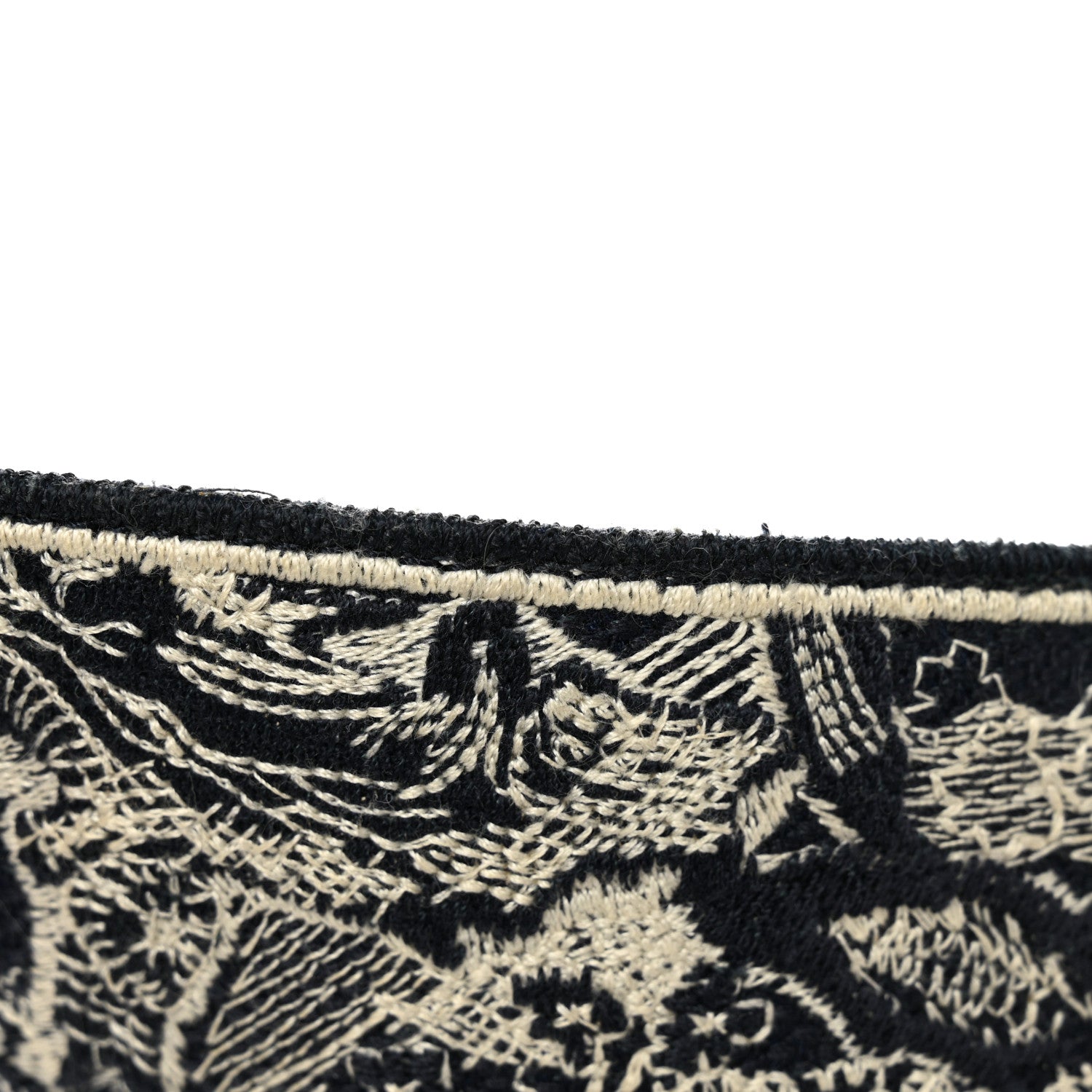 Christian Dior Canvas Embroidered Toile de Jouy Shoulder Strap Black White Blue 5 of 5