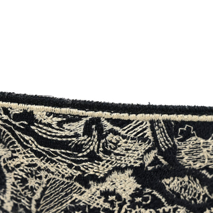 Christian Dior Canvas Embroidered Toile de Jouy Shoulder Strap Black White Blue 5 of 5