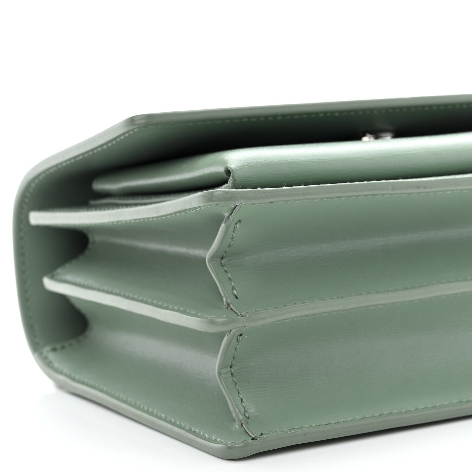 Saint Laurent Calfskin Small Monogram Sunset Vert Opaline 9 of 10
