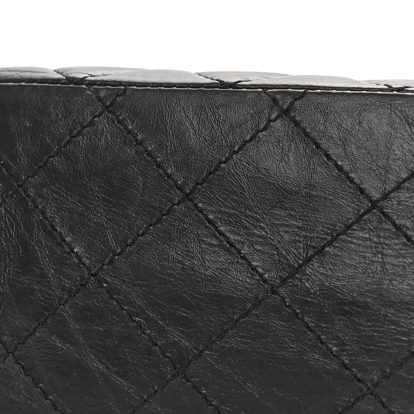 Aged Calfskin Quilted 2.55 Reissue 227 Flap Navy Blue