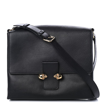 Alexander McQueen Grained Calfskin Twin Skull Crossbody Black 1 of 4