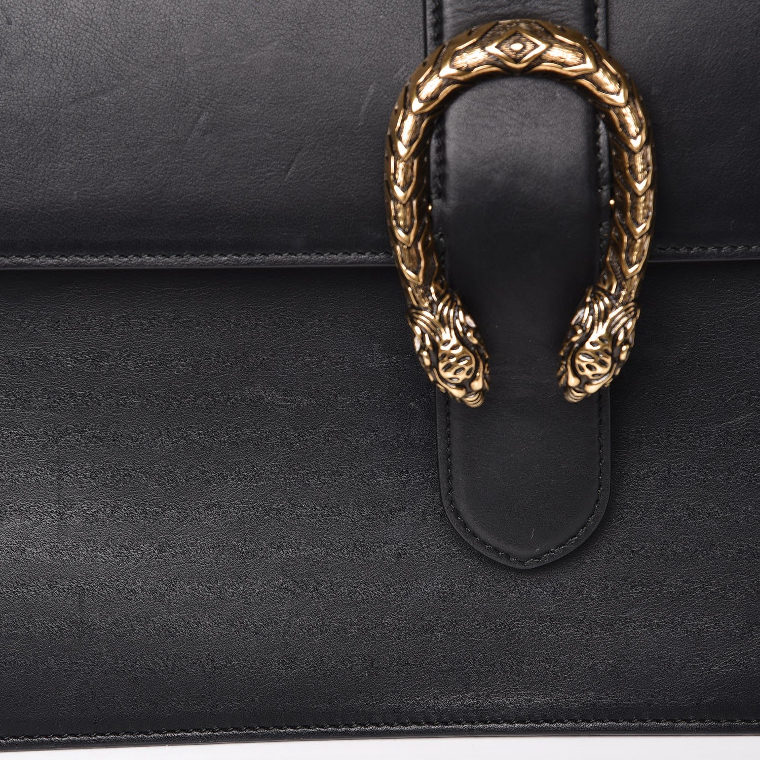 Gucci Moon Calfskin Web Large Dionysus Bamboo Top Handle Bag Black 13 of 15