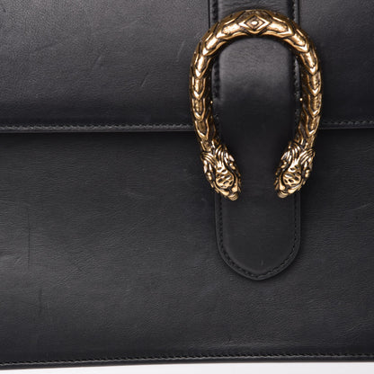 Gucci Moon Calfskin Web Large Dionysus Bamboo Top Handle Bag Black 13 of 15