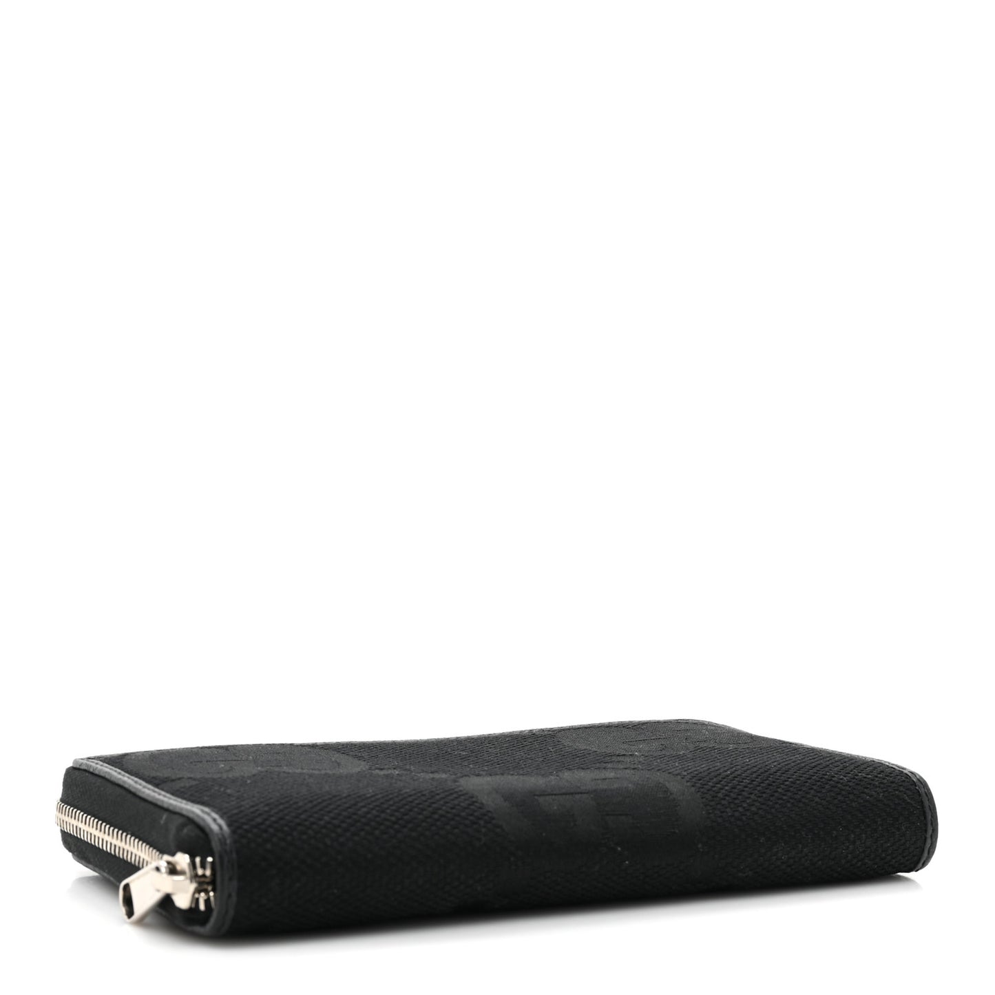 Canvas Monogram Jumbo GG Textured Dollar Calfskin Continental Wallet Black