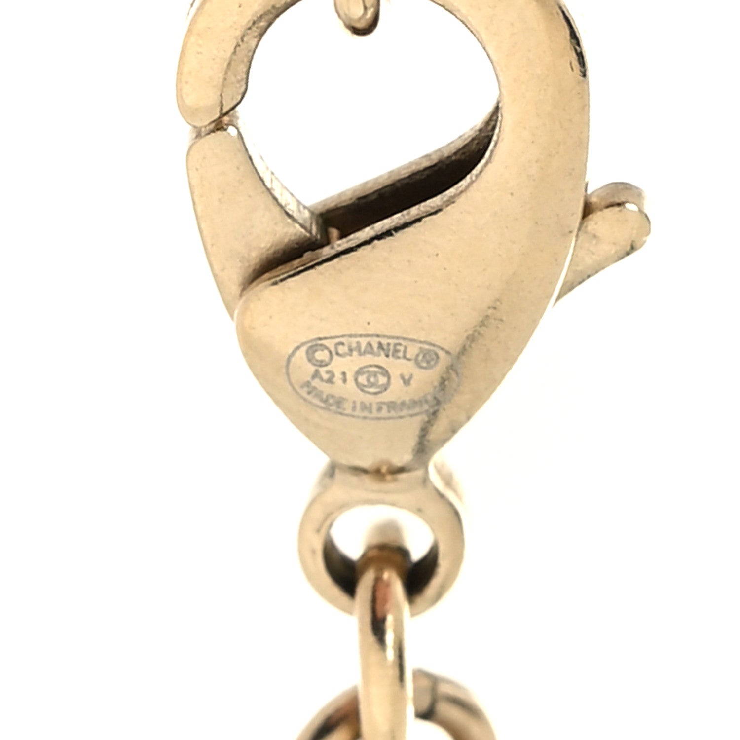 Chanel Crystal CC Multi Strand Chain Necklace Gold 5 of 5