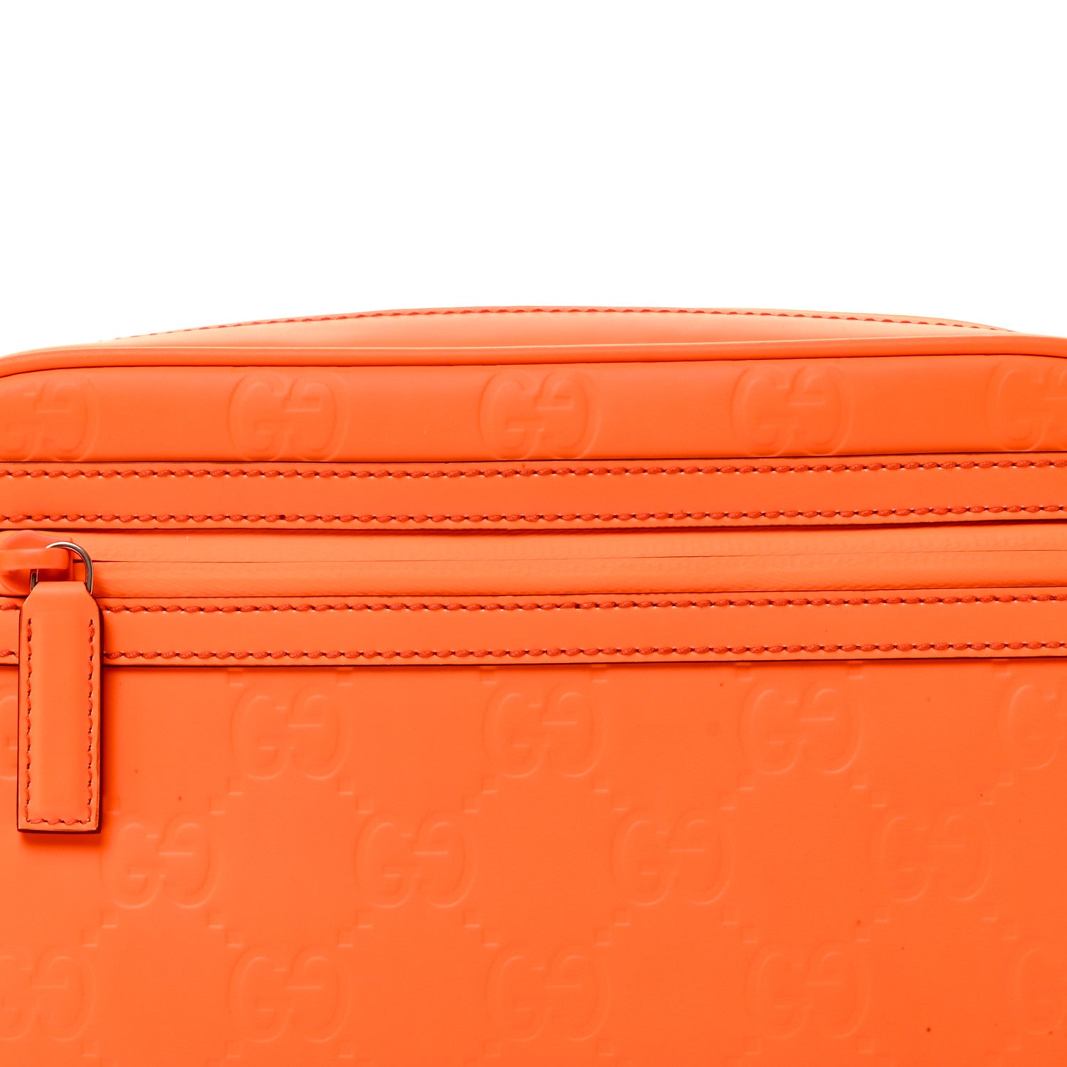 Gucci Rubber Effect Monogram GG Belt Bag New Orange Fluo 8 of 10
