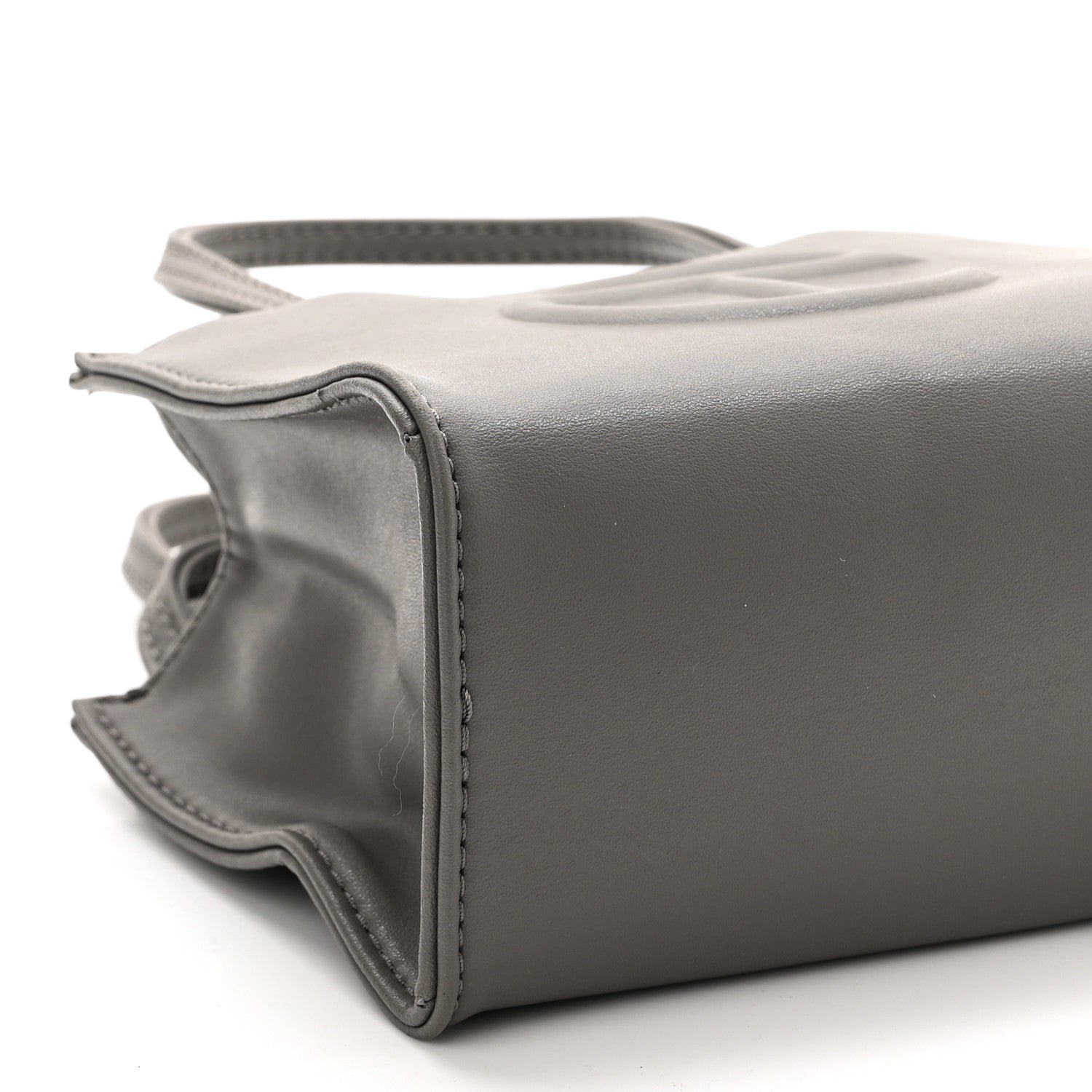 Telfar Vegan Leather Small Shopping Bag Grey 9 of 10