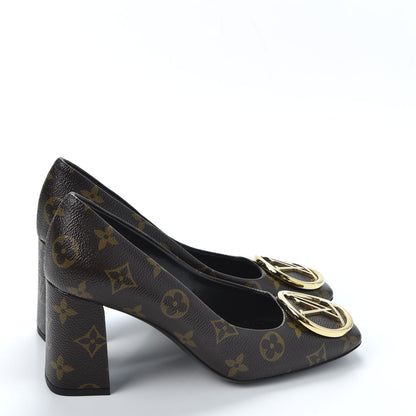 Louis Vuitton Monogram Madeleine Pumps 37 4 of 10