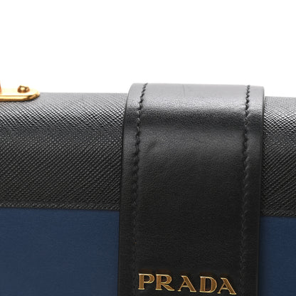 Prada City Calf Saffiano Cahier Bag Bluette Black 9 of 9