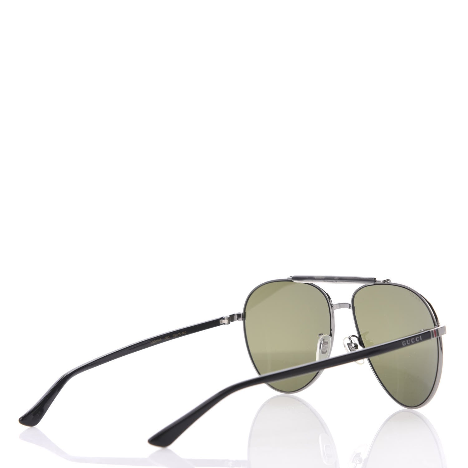Gucci Metal Aviator Sunglasses GG0014S Black 4 of 7