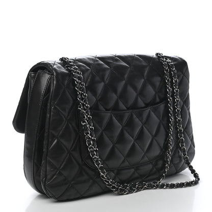 Chanel Lambskin Quilted Chanel 3 Maxi Flap Bag Black 2 of 10